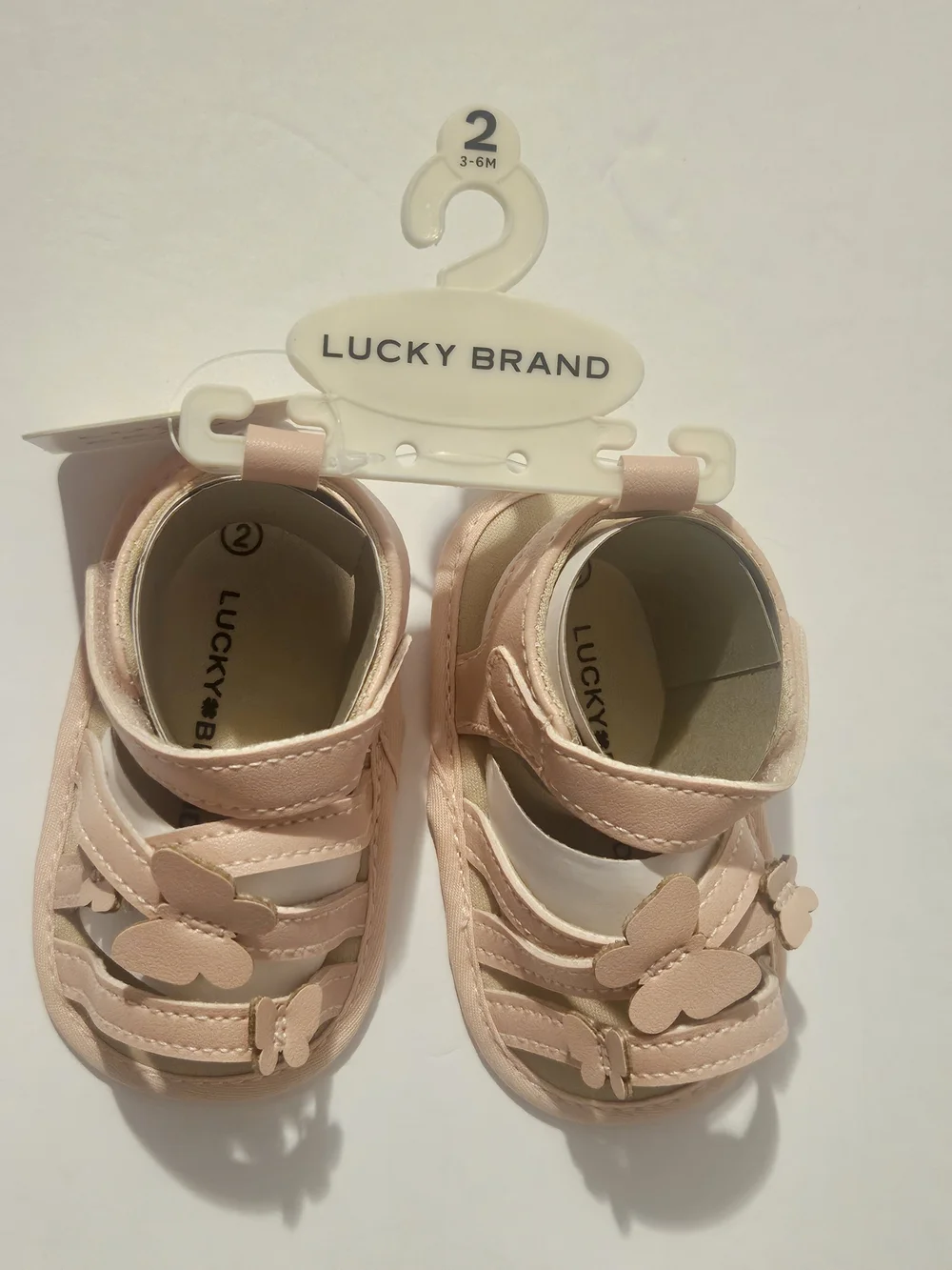 Lucky Brand Blush Pink Butterfly Baby Sandals